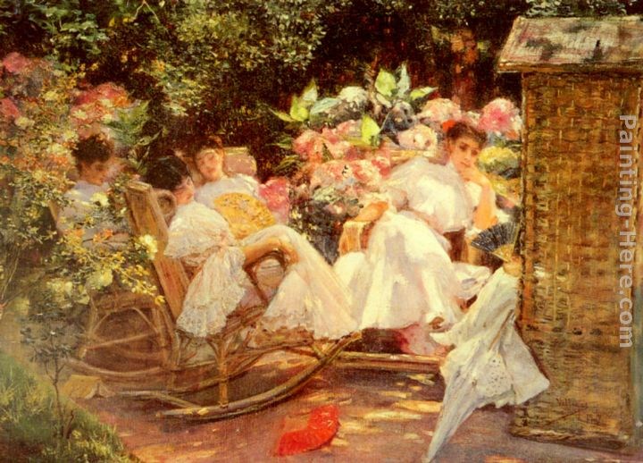 Jose Villegas y Cordero Ladies In A Garden